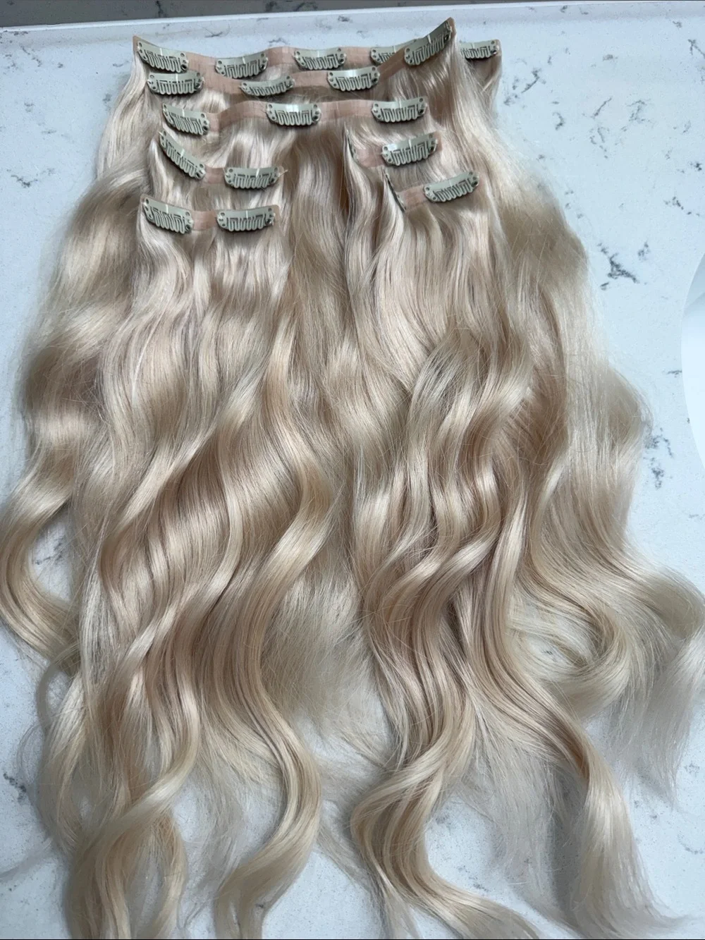 Glam hair extensions worn once